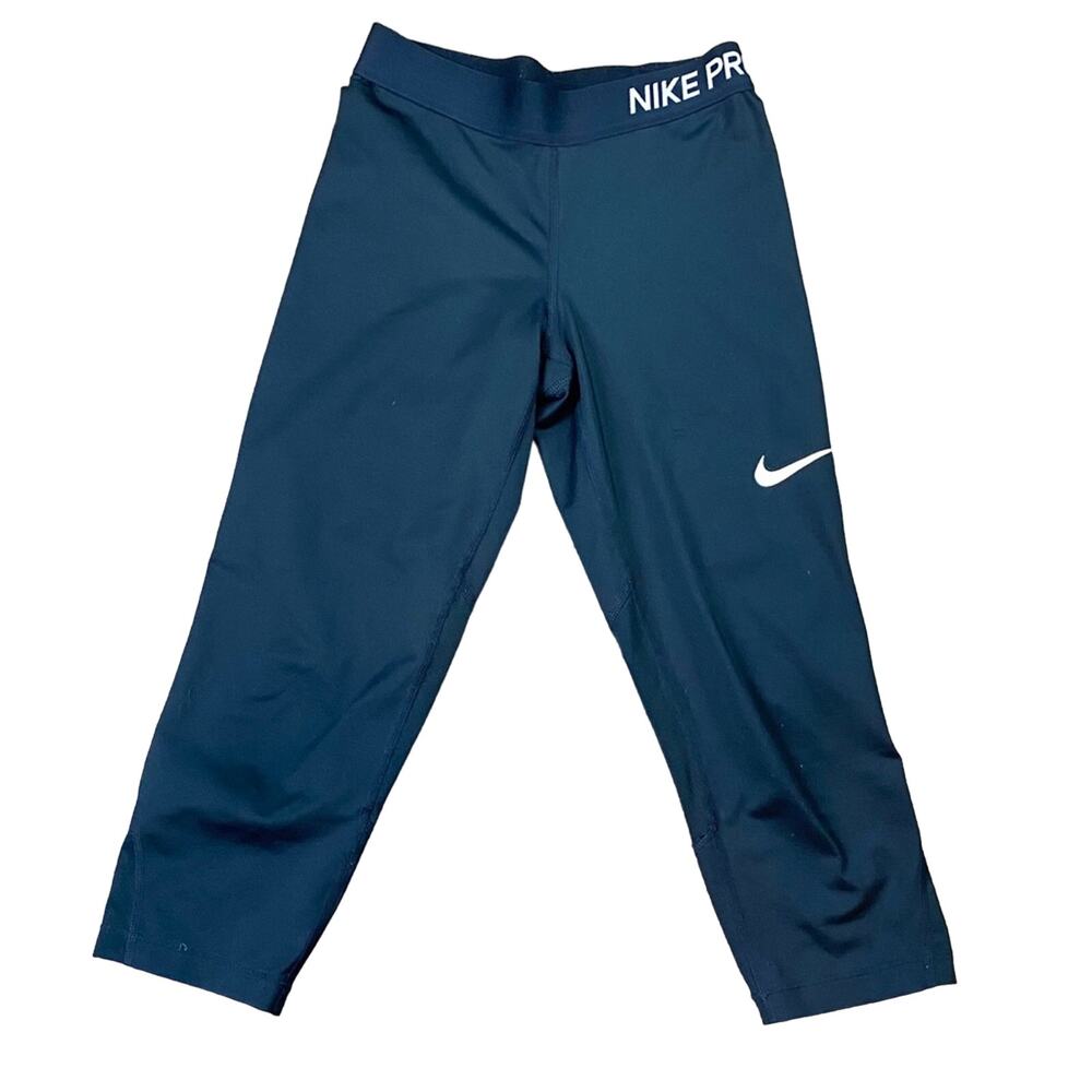 Nike Pro Athletic Leggings Tights Black Size M Girls